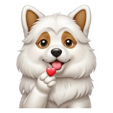 Dog blowing kisses sticker