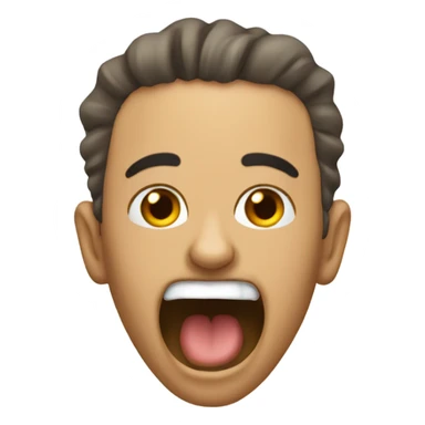 Cara sacando la lengua enojado sticker