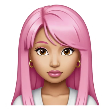 nicki minaj in pink half pink hair half blonde hair sticker
