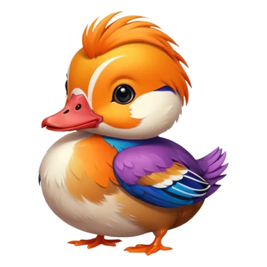 baby Mandarin duck sticker