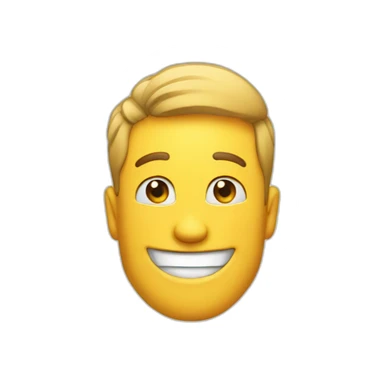 man with two thumbsup and a big smile sticker