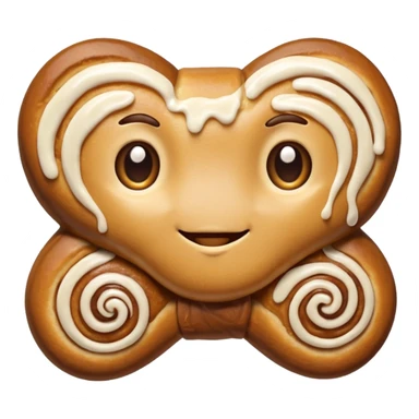 cinnamon roll bowtie sticker