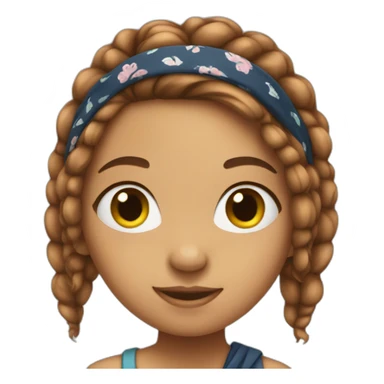 Girl with bandana in hair sticker