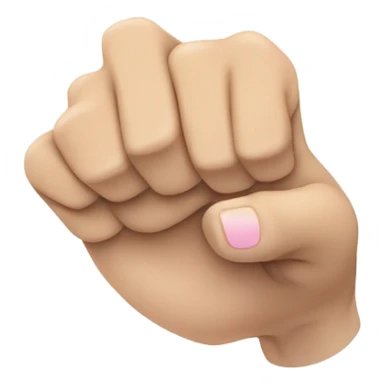 a fist facing up with index and pinky fingers facing up sticker