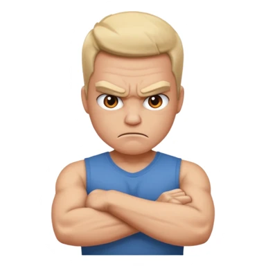 Person angry with arms crossed sticker