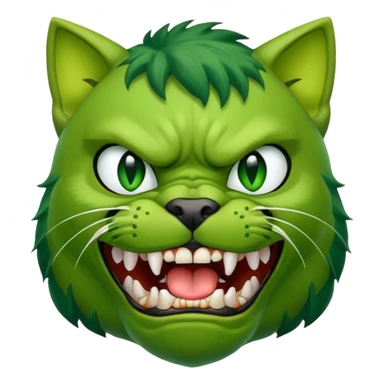 Hulk dog mixed with cat sticker