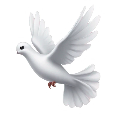 dove in flight holding light pink bow sticker