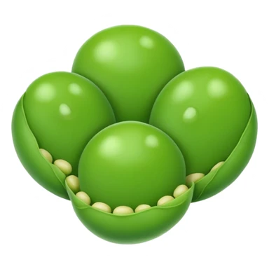 A green pea, round and bright sticker