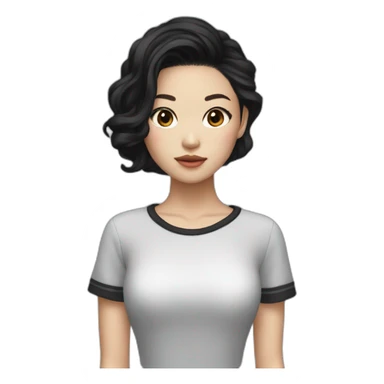 Jennie Kim black hair sticker