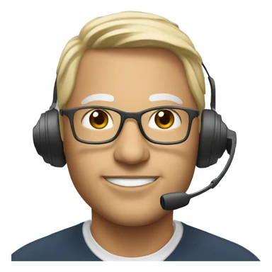 Coach with headset  sticker