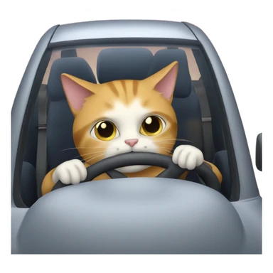Cat driving a thousand miles per hour  sticker