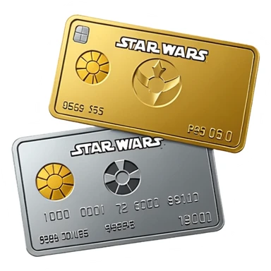 Star wars credits currency like a card sticker