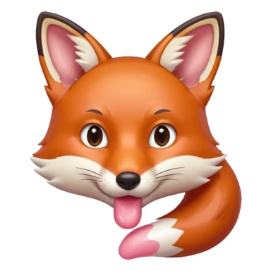 The Fox Mouth and The Chewing Gum Light Pink sticker