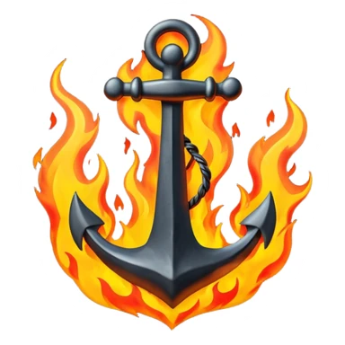 Anchor and fire sticker