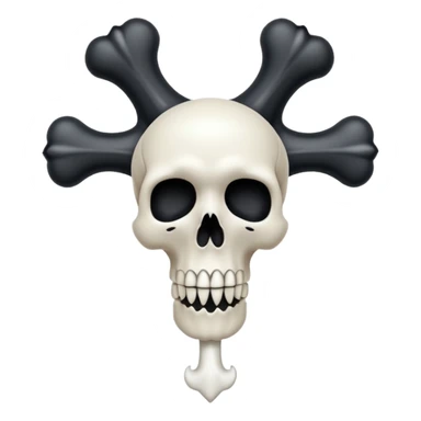 A gothic bone flower sticker
