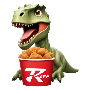 Dinosaur with kfc sticker