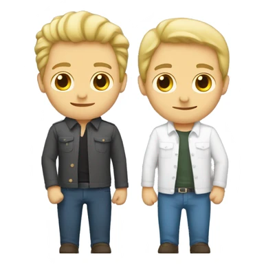 Two white males holding eachother sticker