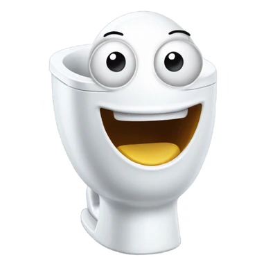 A toilet with a head singing out of it sticker