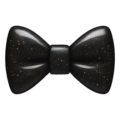 black sparkly bow sticker
