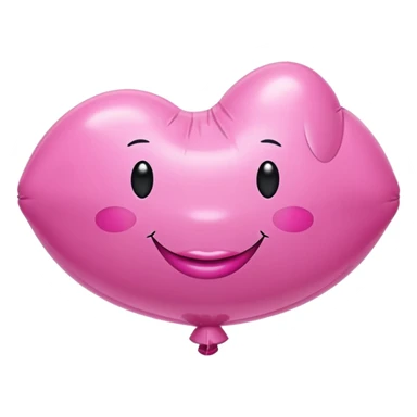 pink puffy inflatable balloon vinyl lips sticker