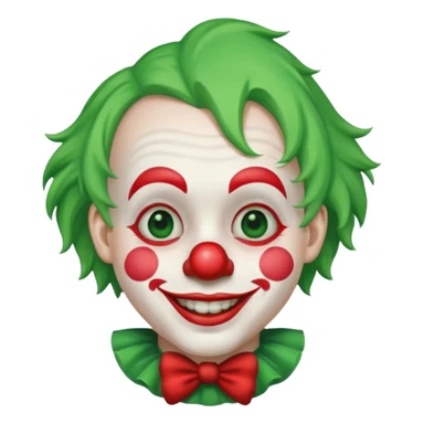 clown with green hair sticker