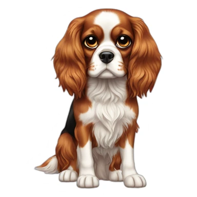 dog Cavalier King Charles Spaniel full height sticker