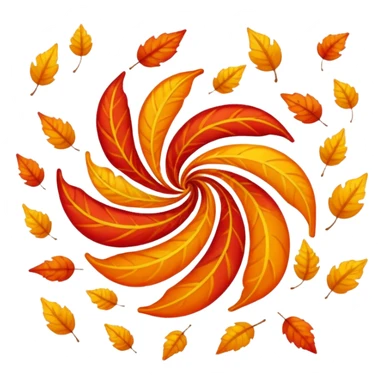 Wind Blowing Leaves sticker
