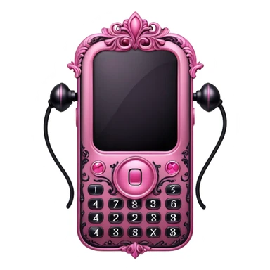 pink gothic phone sticker