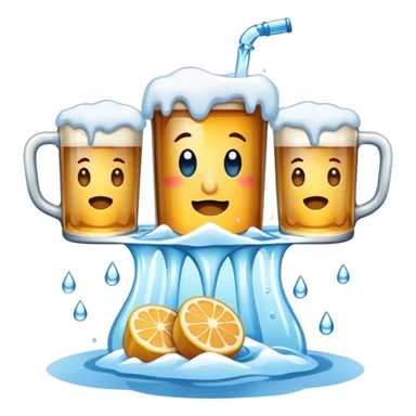 Congélateur avec bières  sticker