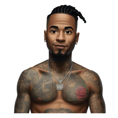  Tattoo: He had a large gothic-script "DADDY" chest tattoo and a "Crybaby" tattoo above his right eye  Hair: He had a low-cut mohawk  Nails: He had bright red nails  Clothing: He was known for his streetwear and Hot Topic reference sticker