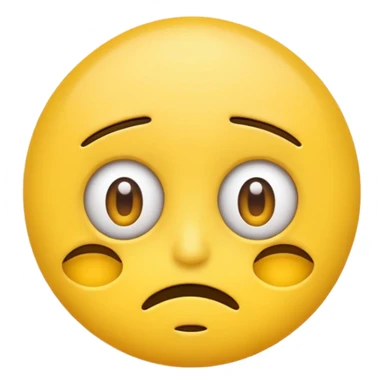 Tired emoji with two different size of eyes sticker