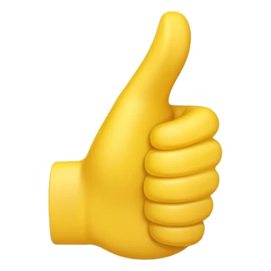 thumbs up emoji with two thumbs facing outwards  sticker