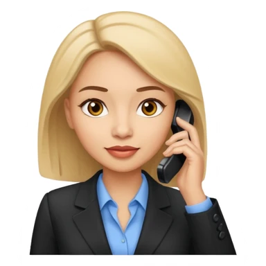 business woman talking on the mobile phone sticker