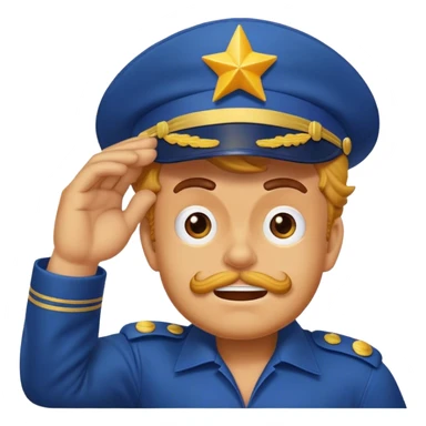 Captain crunch taking off hat  sticker