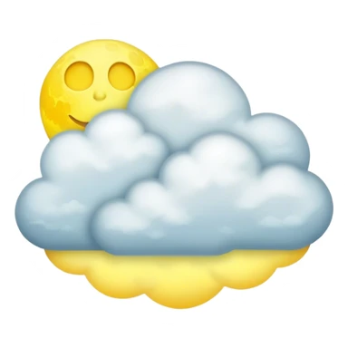 Yellow Moonlight and cloud with beautiful finish  sticker