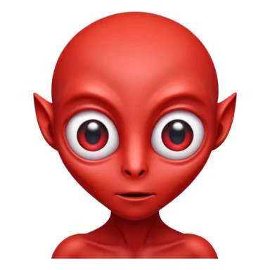 red alien sticker