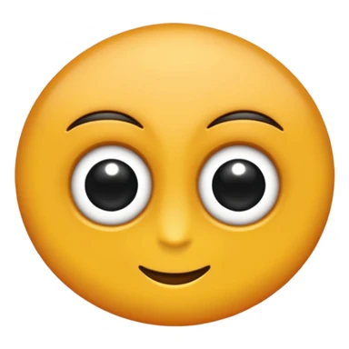 emoji, feuille d'érable couleur vermeille, deux yeux ronds noirs brillants sticker