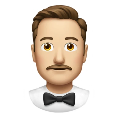 Elon musk with a mustache  sticker