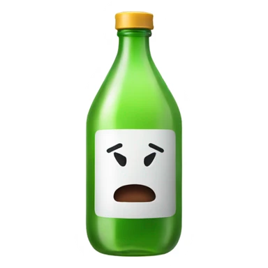 bottle with dangerous liquid sticker