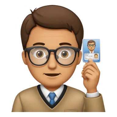 Scissors cutting man ID card in 2 parts.hyper realistic sticker