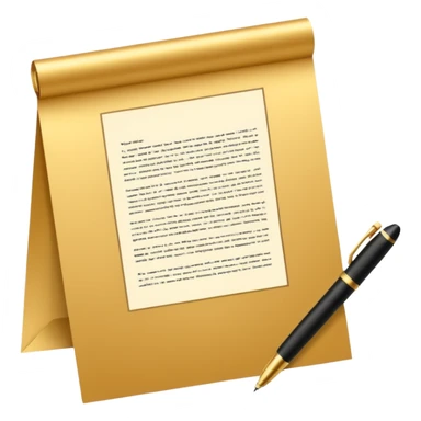 Product guarantee contract golden paper signed sticker