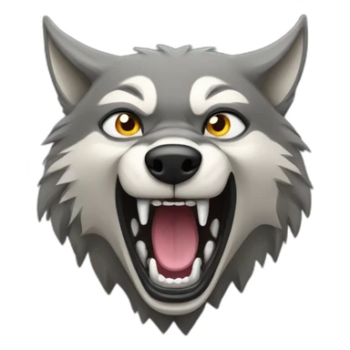 female wolf growling sticker