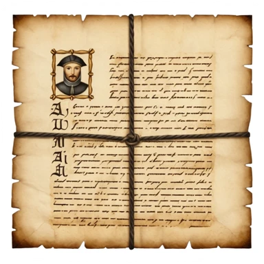 16th century execution letter sticker
