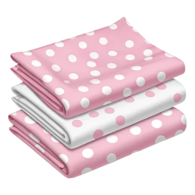 pink and white polka dot folded sheets sticker
