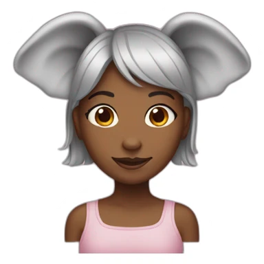Girl with elephant ears sticker