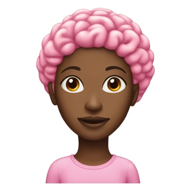 black woman with pink brain-power sticker