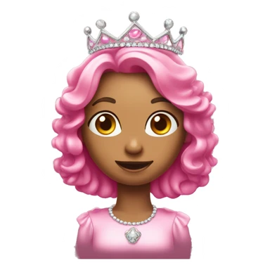 A pink jellybean with a tiara sticker