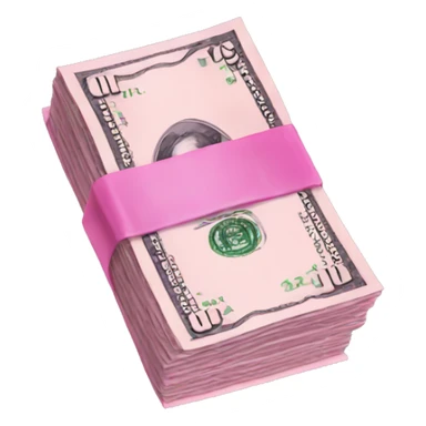 Pink money sticker