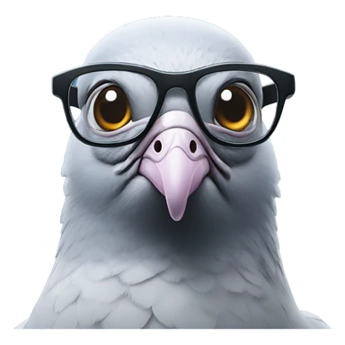 pigeon with glasses sticker