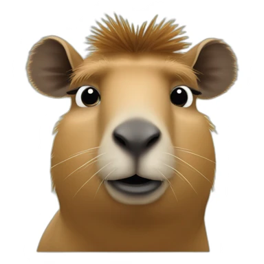 Axolot sur un capybara sticker